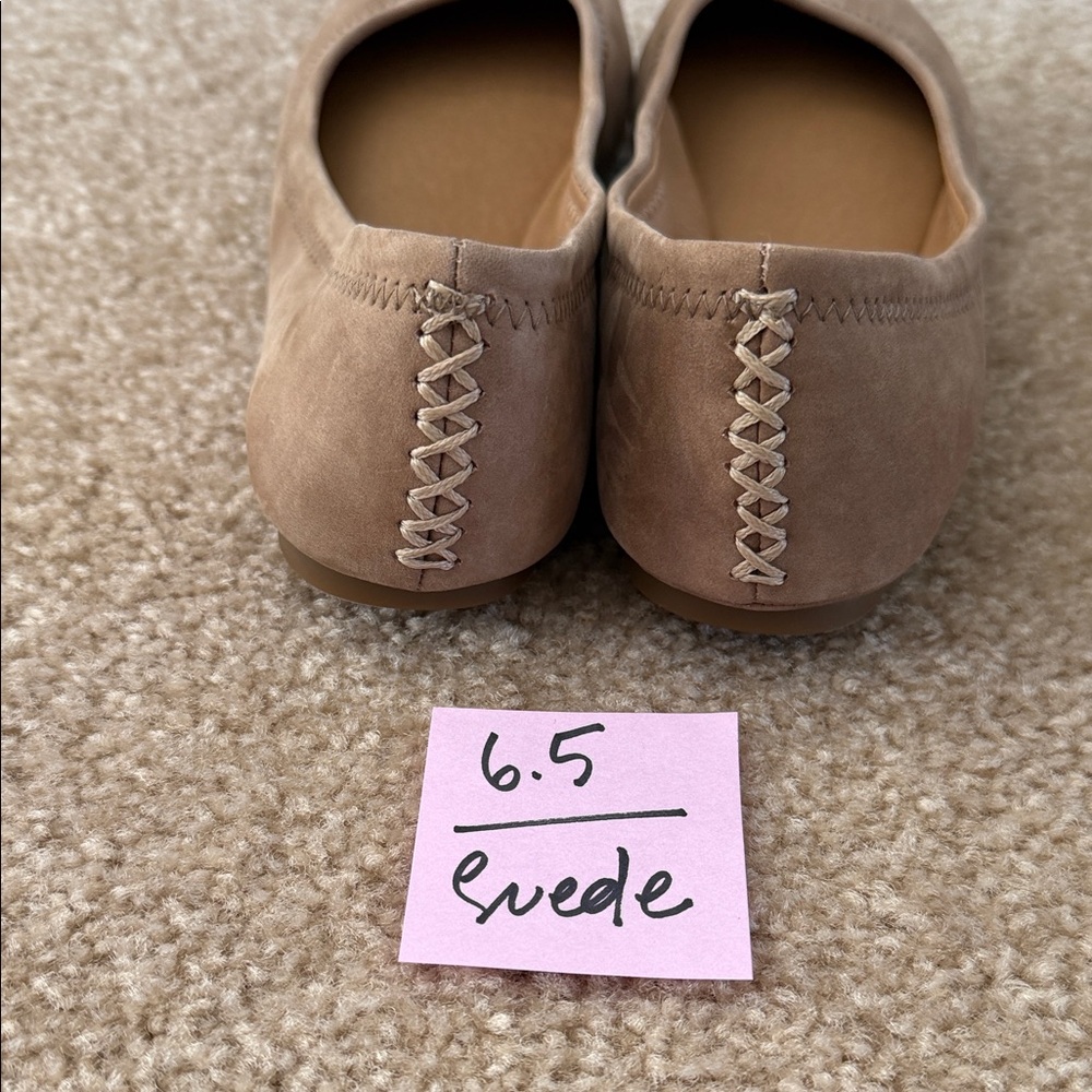 Lucky Brand Emmie Style Women's Suede and Leather Flats Size 6.5 & 7 - Picture 4 of 16